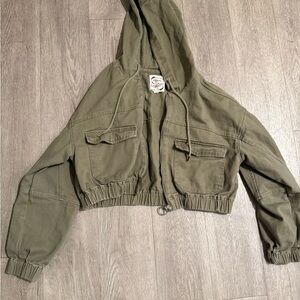 Stoosh Khaki Hoodie with Drawstring